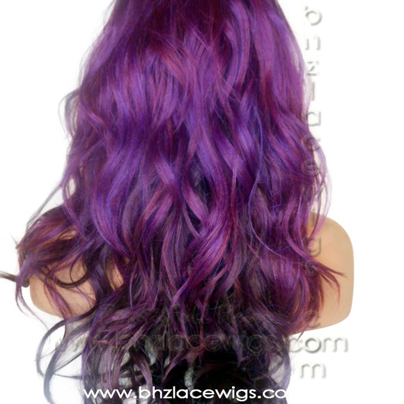 NEW! Galaxy purple wig purple lace front wig main image 8